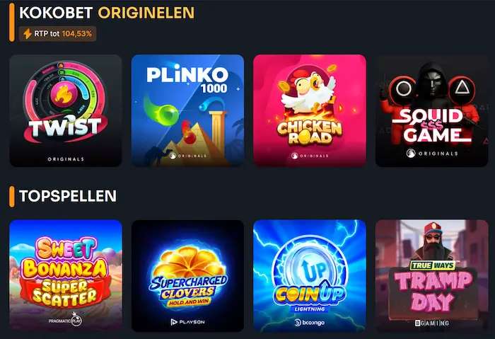 KokoBet Casino games